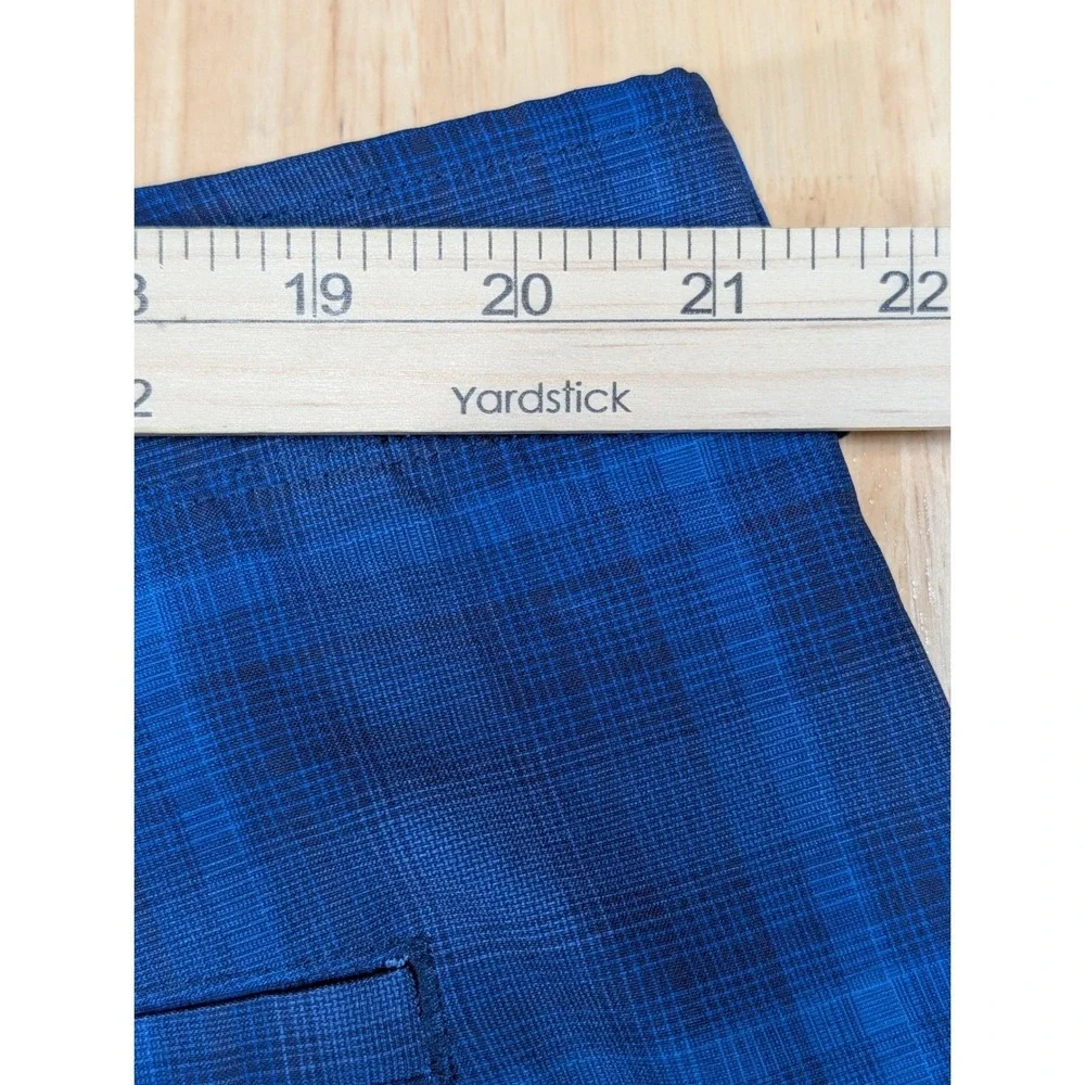 Ben Hogan Mens Golf Shorts Size 42 Blue Plaid Textured Lot of 2 Stretch